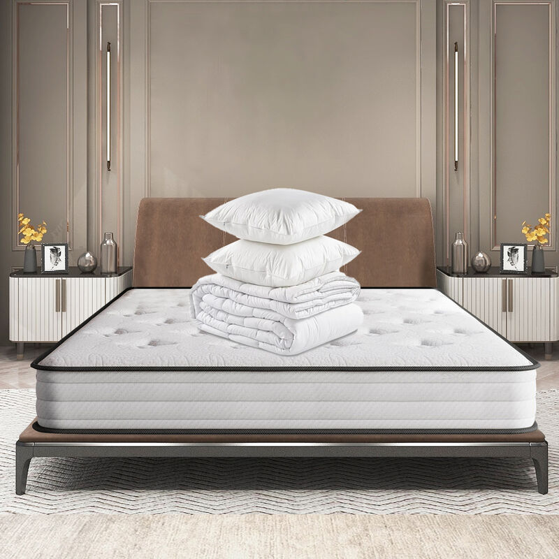 Bolli - Luxe Pack Matelas 140x190 + 1 Couette 240x220 + 2 Oreillers 60x60 (tous dans un colis)