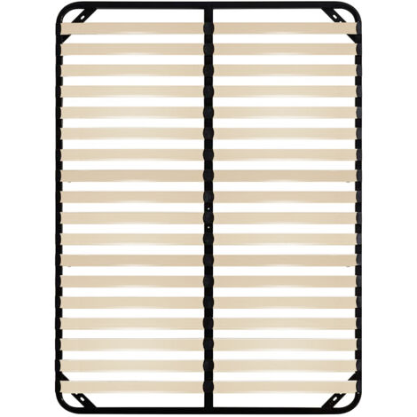 Bolli – Sommier 140x190cm à lattes en bois massif – Ultra stabilité avec joint d'amortissement – Montage facile en 30 minutes