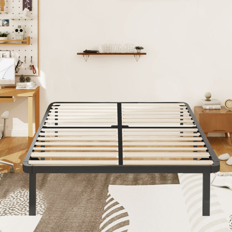 Bolli - Sommier 140x200cm Sommiers à Lattes avec 7 Pieds pour Adulte - Cadre de Lit 140x190 avec Sommier