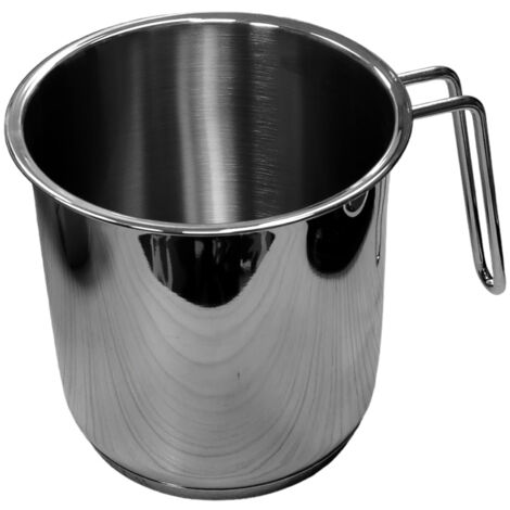 Bollilatte a induzione cm 12 bollitore acqua tisane tè uova  con manico acciaio 18/10 triplo fondo gas elettrico stoviglia cottura alta qualita'