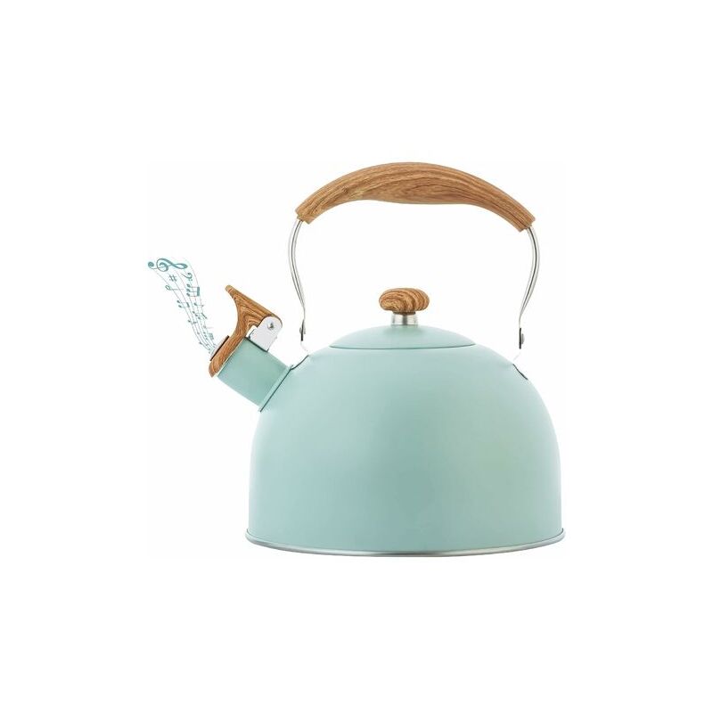Tetera con silbido de 2,5 l con mango ergonómico Tetera de acero inoxidable Tetera de inducción Tetera con silbido para todas las cocinas de gas