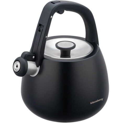 Bollitore a gas in acciaio 2,5L induzione nero opaco KLAUSBERG KB-7774