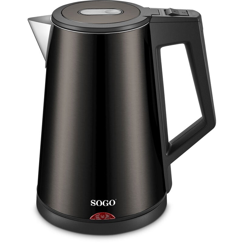 Sogo - Bollitore a tre strati acciaio inox / 1830W / 1.7L / autospegnimento nero