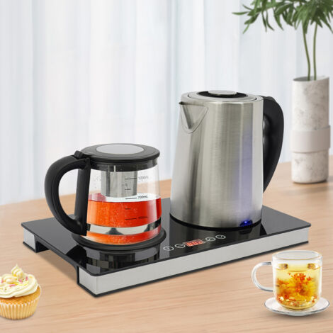 Bollitore acqua 2 teste, preparatore tè, bollitore tè elettrico con pannello touch