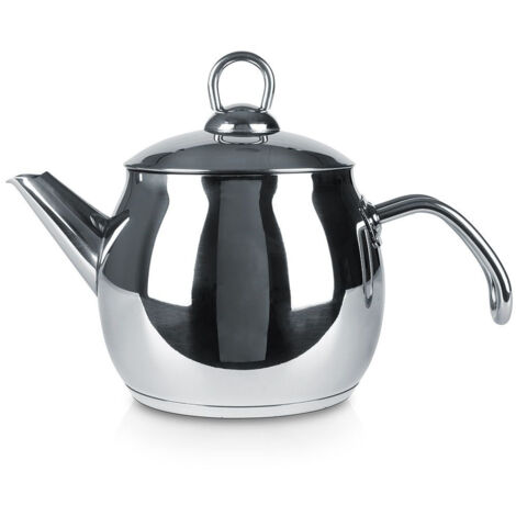 Bollitore ANETT in acciaio argentato, piano cottura a induzione, gas, pentola piccola da cucina da 1,2 l