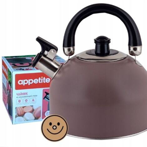 BOLLITORE APPETITE CAPPUCCINO CON FISCHIO 2,5L INDUZIONE GAS ACCIAIO INOX