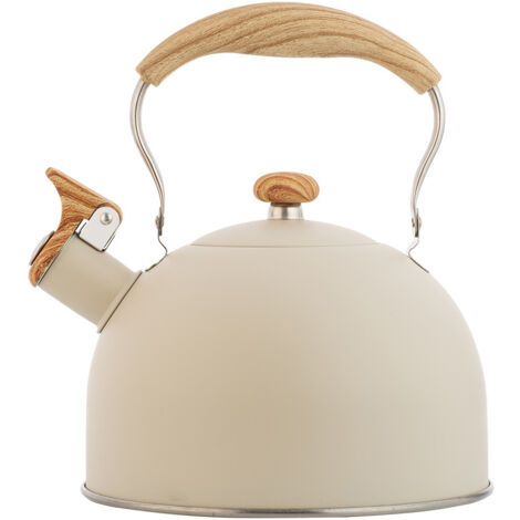 Bollitore con fischio  da 2,5 l, bollitore con fischio, bollitore a gas a induzione, bollitore in acciaio inox, teiera con fischio, bollitore con fischio per fornelli a gas a induzione, facile da puli