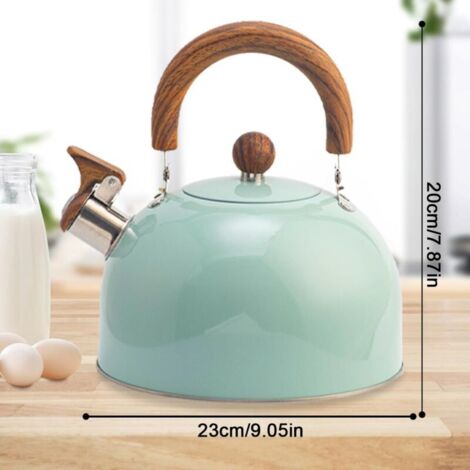 Bollitore con fischio da 3 litri con manico ergonomico Cool Touch per piani cottura a gas e a induzione