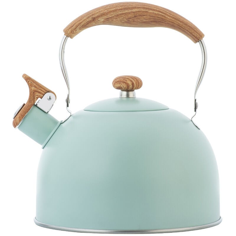 Image of Bollitore da tè fischiante da 2,5 litri con manico ergonomico Bollitore in acciaio inossidabile Bollitore per cucina a induzione Bollitore per tè