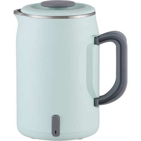 Bollitore elettrico da viaggio da 0,6 l e 400 W - Acciaio inossidabile 304 senza BPA, compatto per campeggio/ufficio, doppio isolamento e manico pieghevole  Multifunzione (bollitore/padella/tazza)