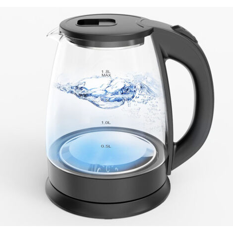 Bollitore elettrico in vetro borosilicato ad alta resistenza da 220 V, resistente alle alte temperature, per la casa, di grande capacità, 1500 W