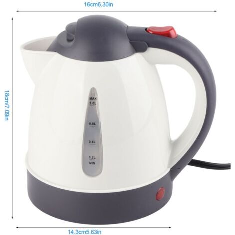 Bollitore elettrico portatile per auto SJLERST, 1000 ml, 24 V, in acciaio inossidabile, ideale per viaggi, con tazza per acqua calda, caffè e tè.