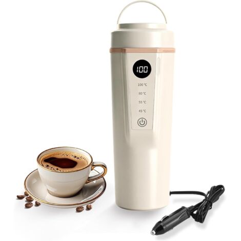 Bollitore elettrico portatile per casa e auto, 12V universale, 500 ml