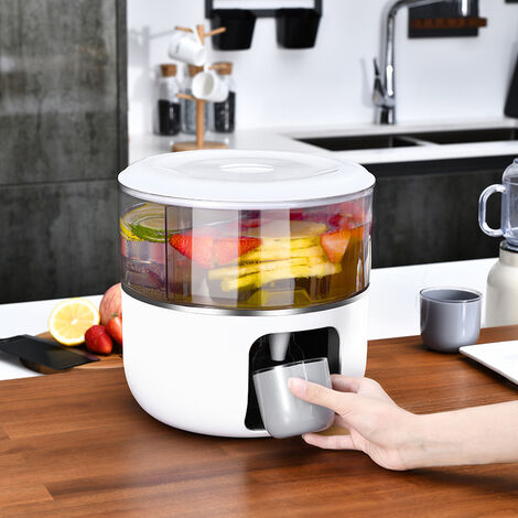 YEK Distributori di bevande per bollitore freddo frigorifero con tappo a tenuta larga bocca dispenser teiera per succo fatto in casa ghiacciato 