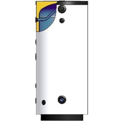 BOLLITORE VETRIFICATO PER SOLARE TERMICO MOD. BST lt 290 / D. 650 - H. 1395 mm