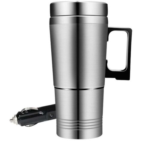 Bollitori per auto elettrici Bottiglie isolate per isolamento termico con tazza di calore bollente Spina per accendisigari in acciaio inossidabile da 300 ml 24 V