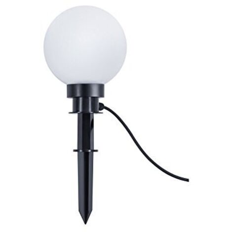 BOLO PICCHETTO SFERA DIAMETRO 20cm CON 5 METRI DI CAVO IP44 1 LUCE ATTACCO E27 BIANCO