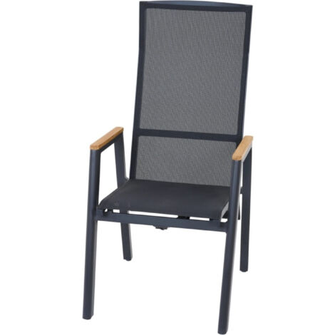 Bologna Move Sessel,Textilbezug Alu, Armlehnen Teak FSC 100%