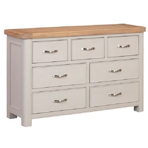 Bologna Painted 3 Over 4 Chest of Drawers - L40 x W125 x H787 cm - Oak