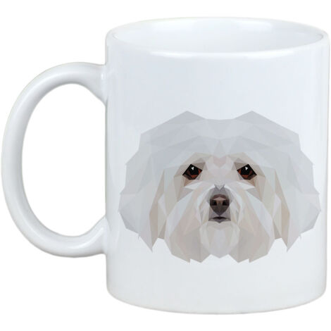 Bolonais - Mug avec photo et inscription chien géométrique Art-Dog