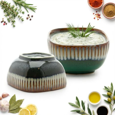 Bols en céramique 250 ml pour sauces, dips, desserts et pâtisseries