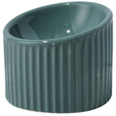 Bols surélevés inclinés pour chien et chat, bols surélevés en céramique pour chat, bol d'alimentation en porcelaine pour animaux de compagnie, protège la colonne vertébrale de l'animal