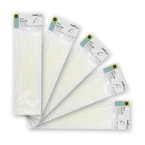 Bolsa 100 bridas util blancas 2,5x150mm 100% nylon 66 resistentes y duraderas