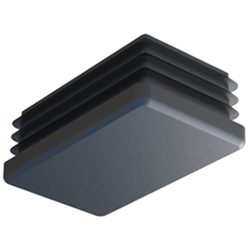 EDM - Sachet de 100 clous plastiques rectangulaires noirs 40x30mm
