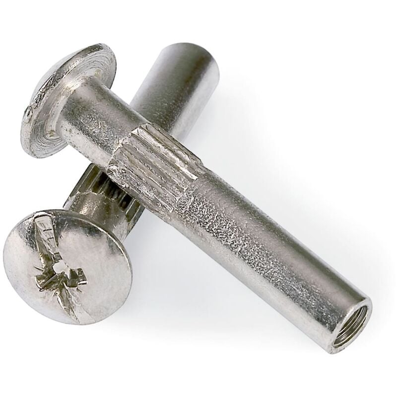 

Italiana Ferramenta - Bolsa 100 Uds Tornillo Union Suelto Cromado M-4 X 15 - Niquelado