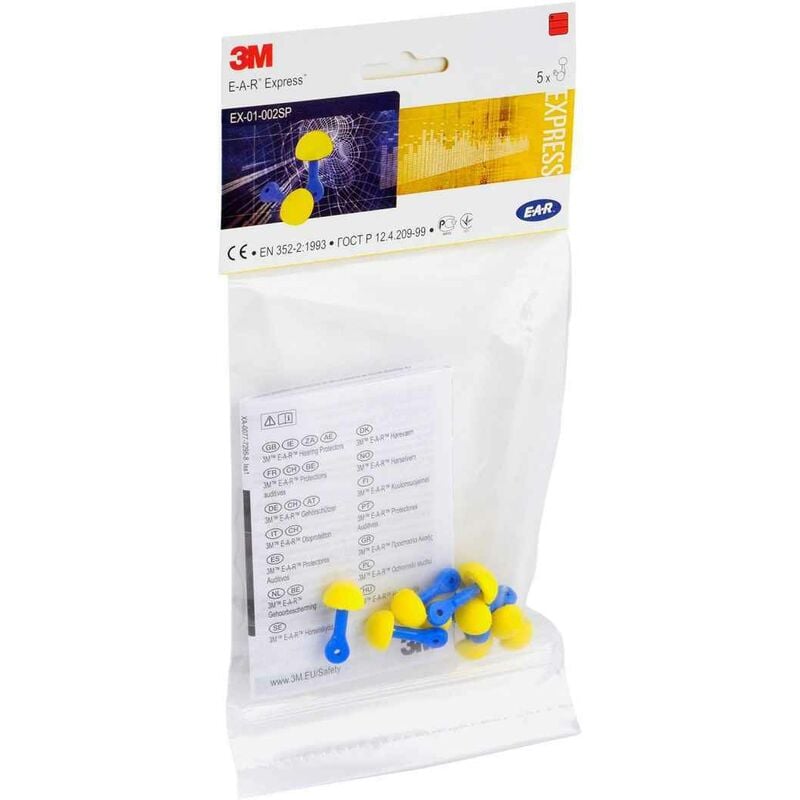 

Bolsa 5 Pares Tapones Reutilizables Ex01002