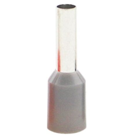 Bolsa 50u punteras huecas aisladas sección 2,5mm Gris