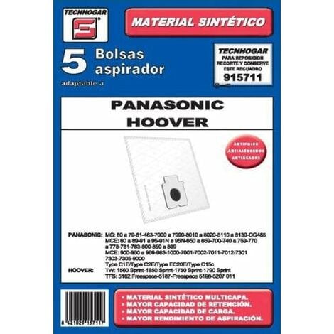 DISTRIBUIDORA ERSA Bolsas de Aspirador Panasonic MCE7000