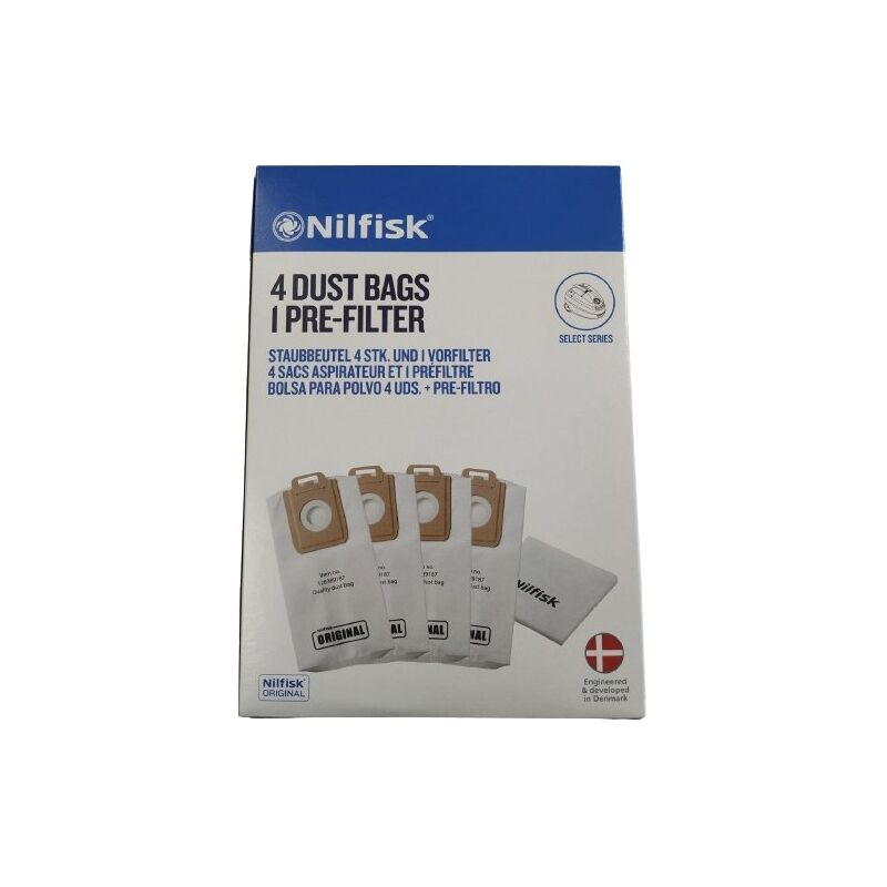 Bolsa aspirador Nilfisk Select Series 4 uds.