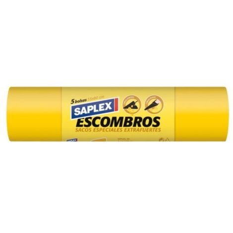 BOLSA BASURA SACO SAPLEX BRICO EXTRA ESCOMBROS (55X80) 5 UD