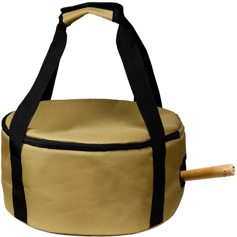 

Bolsa de 14 x 7 pulgadas para horno holandes de campamento con asa, bolsa de transporte para horno con cremallera, bolsa de almacenamiento para