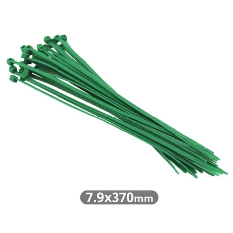 Bolsa de 25 unidades de bridas color verde - 370 x 7,9mm
