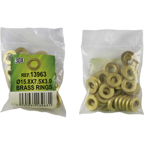 BOLSA DE 30 ARANDELAS DE LATÓN - Ø15.8x7.5x3.0 JBM13963