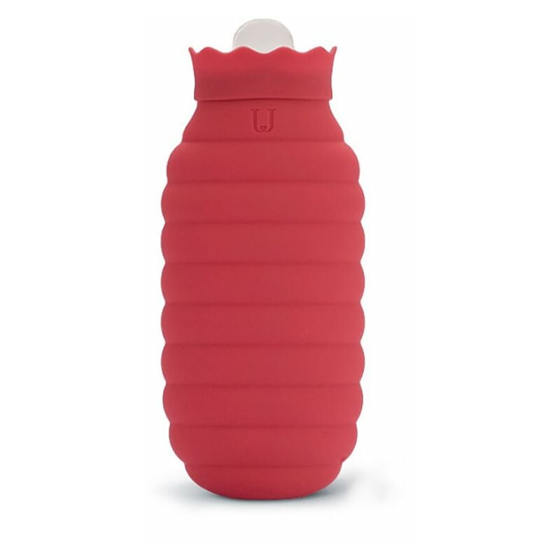 

Bolsa de agua caliente Calentador de microondas Botella de silicona Calentador de invierno con cubierta de punto Calentador de manos Botella de agua