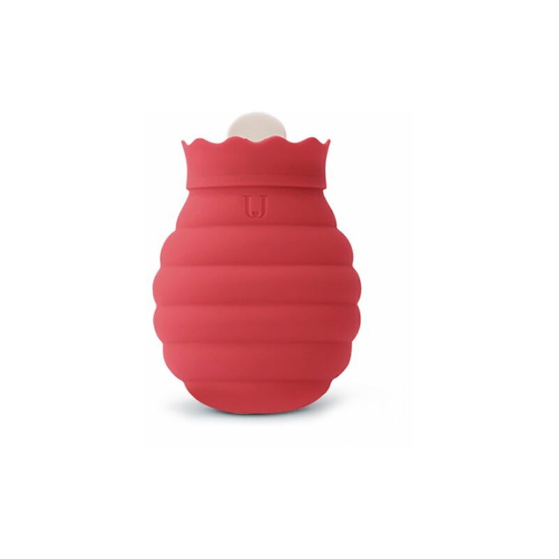 

Bolsa de agua caliente Calentador de microondas Botella de silicona Calentador de invierno con cubierta de punto Calentador de manos Botella de agua