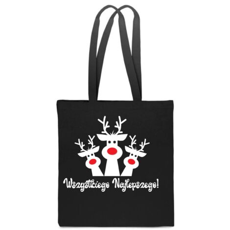 Bolsa de algodón ECO reno FELIZ CUMPLEAÑOS para regalos TT218