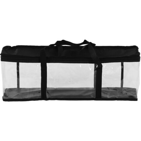 Bolsa de almacenamiento de herramientas de PVC - Organizador transparente con cremallera, a prueba de polvo y de gran capacidad (61x15x21cm)