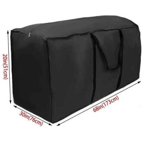 Bolsa de Almacenamiento Extra Grande para Salón Exterior Cojines Sábanas Almohadas Bolso con Asa 210D Oxford (173 x 76 x 51 cm)