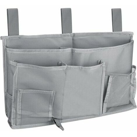 Bolsa de almacenamiento para cabecera de nieve, 8 bolsillos, bolsa de noche de gran capacidad, organizador, cochecito, bolsa de almacenamiento para libros, teléfonos, tabletas, gafas, control remoto,