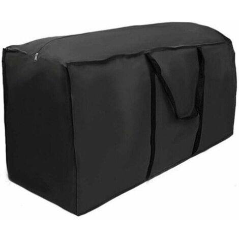 Bolsa de almacenamiento para cojines de jardín, tela Oxford 210D, fundas de cojines para exteriores, bolsa de transporte para cojines impermeable con asa (116x35x50cm)