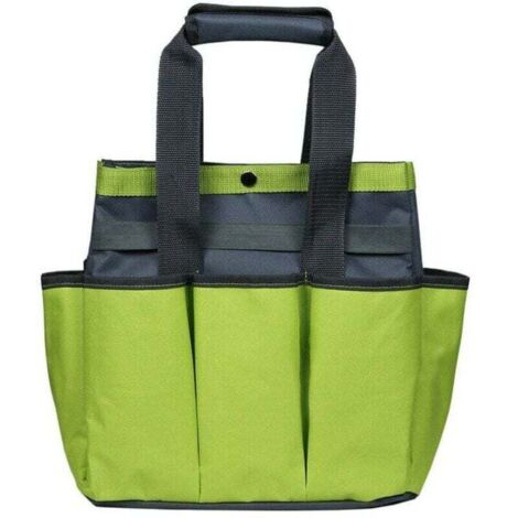 Bolsa de almacenamiento para herramientas de jardín de tela Oxford, color verde