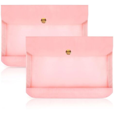 Bolsa de almacenamiento portátil para mascarillas, transparente, color rosa, 2 unidades, Jalleria