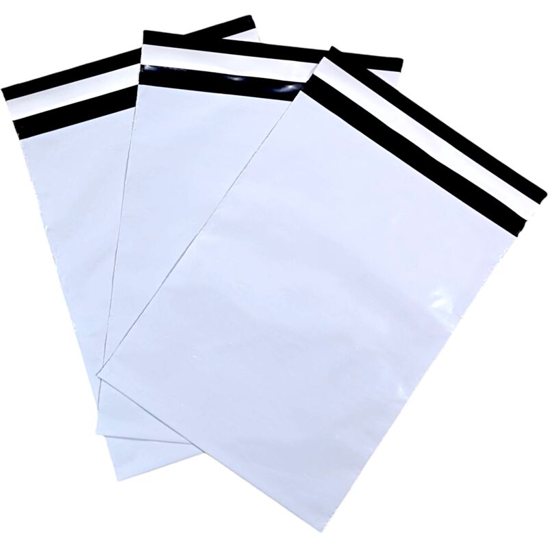 Bolsa de aluminio 270X420 mm color blanco sobre de aluminio blanco paquete de 100 uds.