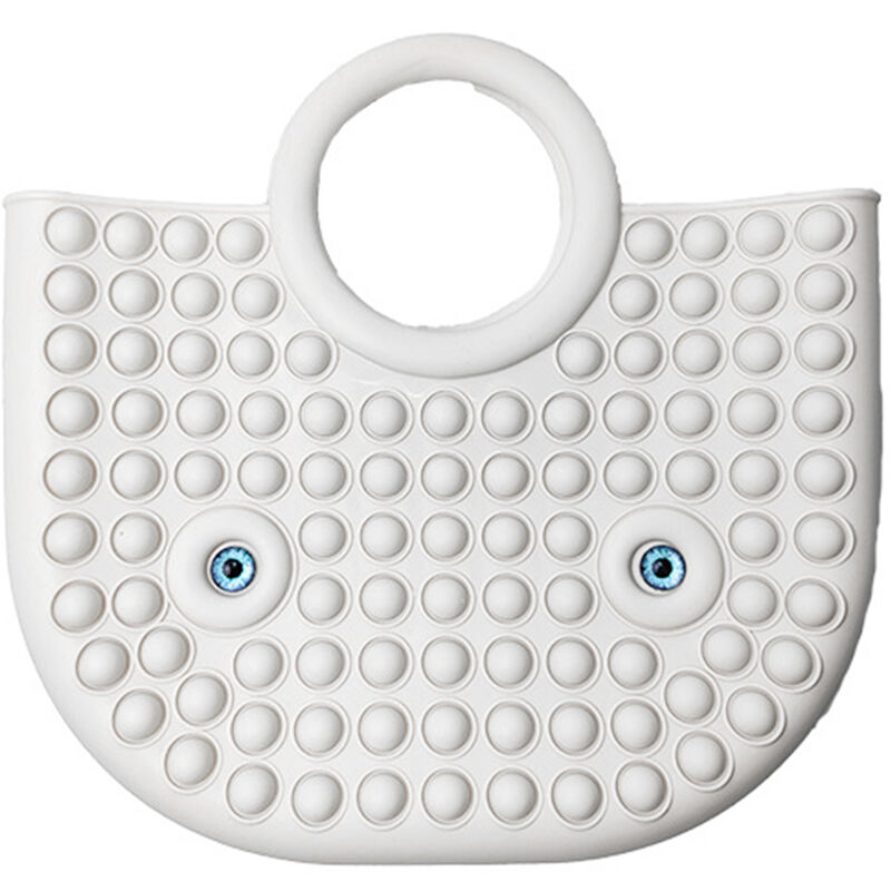 

Happyshopping - Bolsa de asas Ratas Pioneer Bolsa de silicona Descompresion Bolsa de asas Fidget Handbag Juguetes,blanco