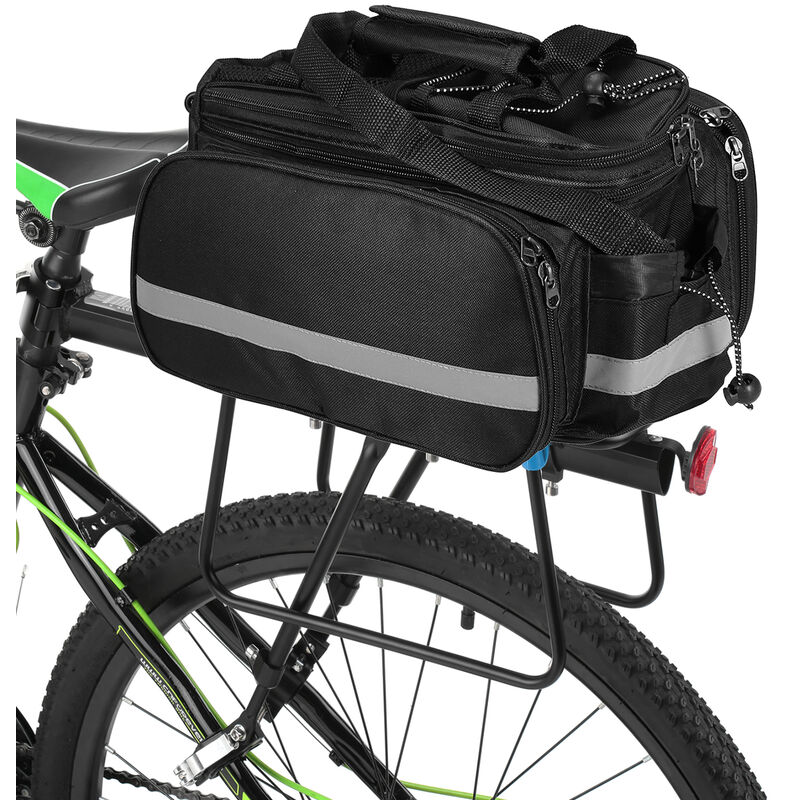 

Bolsa de asiento trasero de bicicleta multifuncion impermeable MTB bolsa de alforjas de bicicleta bolsa de soporte de bicicleta con cubierta de