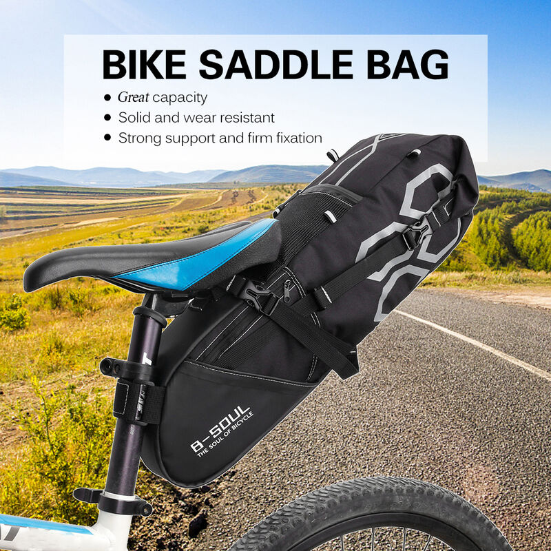 

B-soul - Bolsa de bicicleta de 10L Bolsa de asiento trasero de bicicleta Bolsa de almacenamiento de herramientas de bicicleta Paquetes de cola de